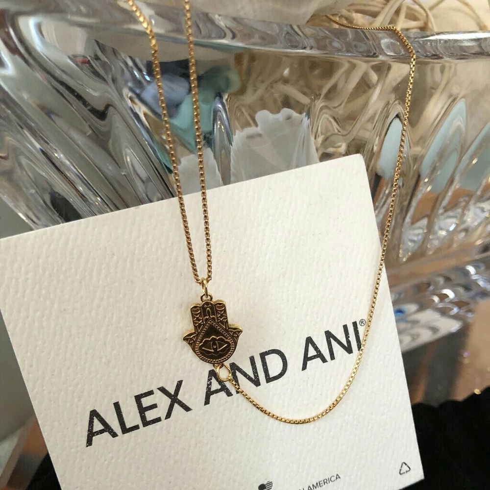 Alex and Ani Gold Hamsa Necklace